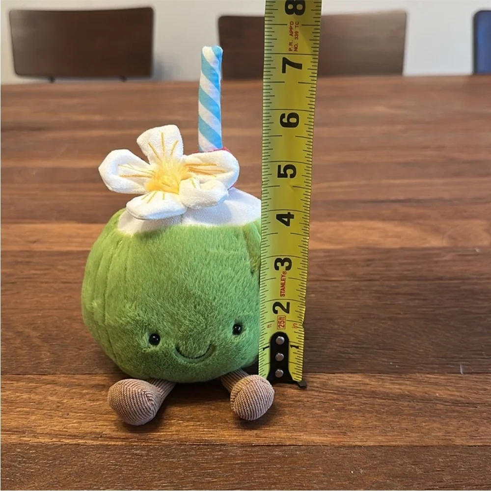 Aruba Green Coconut Plush Soft Tropical Palm Beach Summer Stuffed Toy - Picture 7 of 7